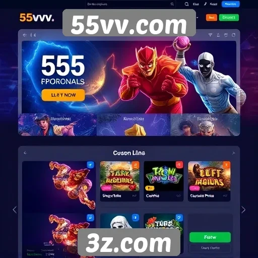 Navegação e interface do usuário em 55vv.com